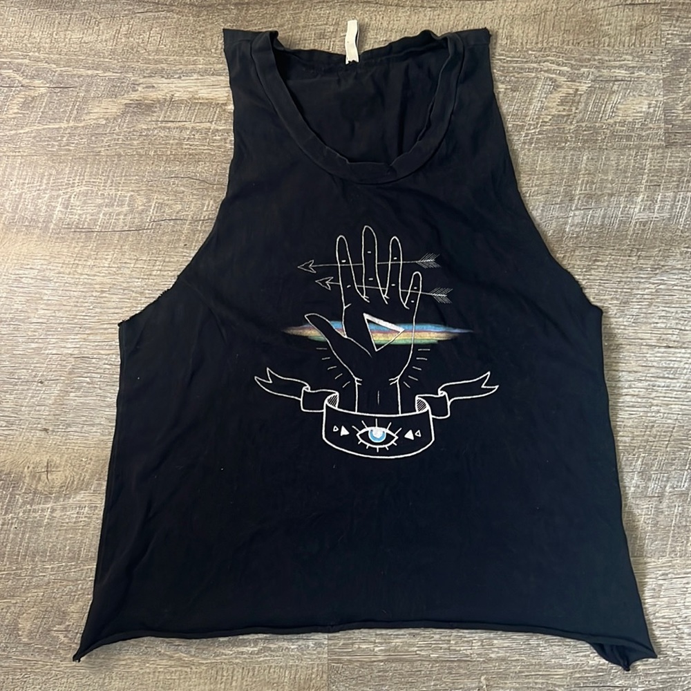 LF Emma & Sam Graphic Racerback Tank Top Size Small